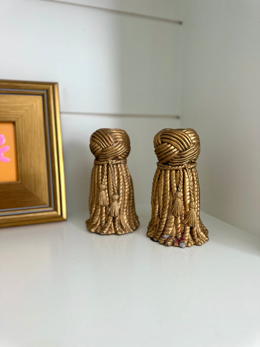 Hollywood Regency Tassel Candle Holders
