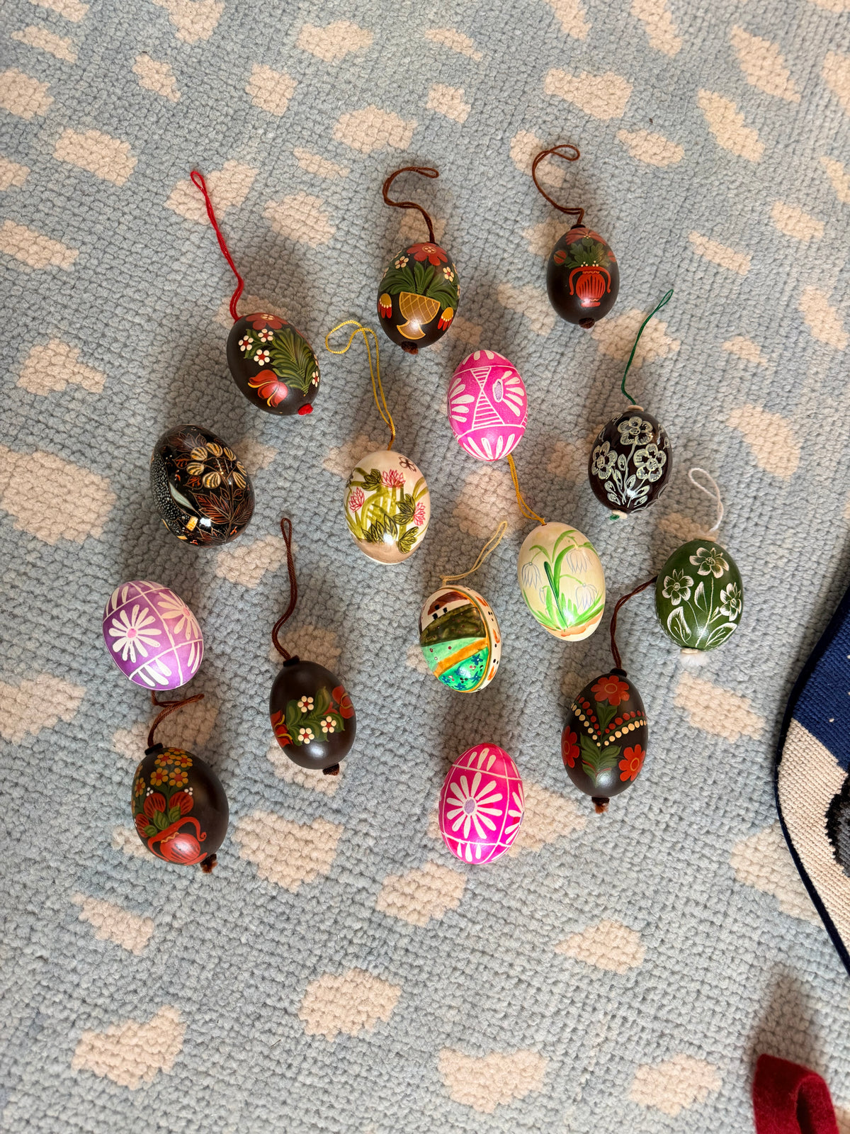 Vintage Hand Painted Egg Set