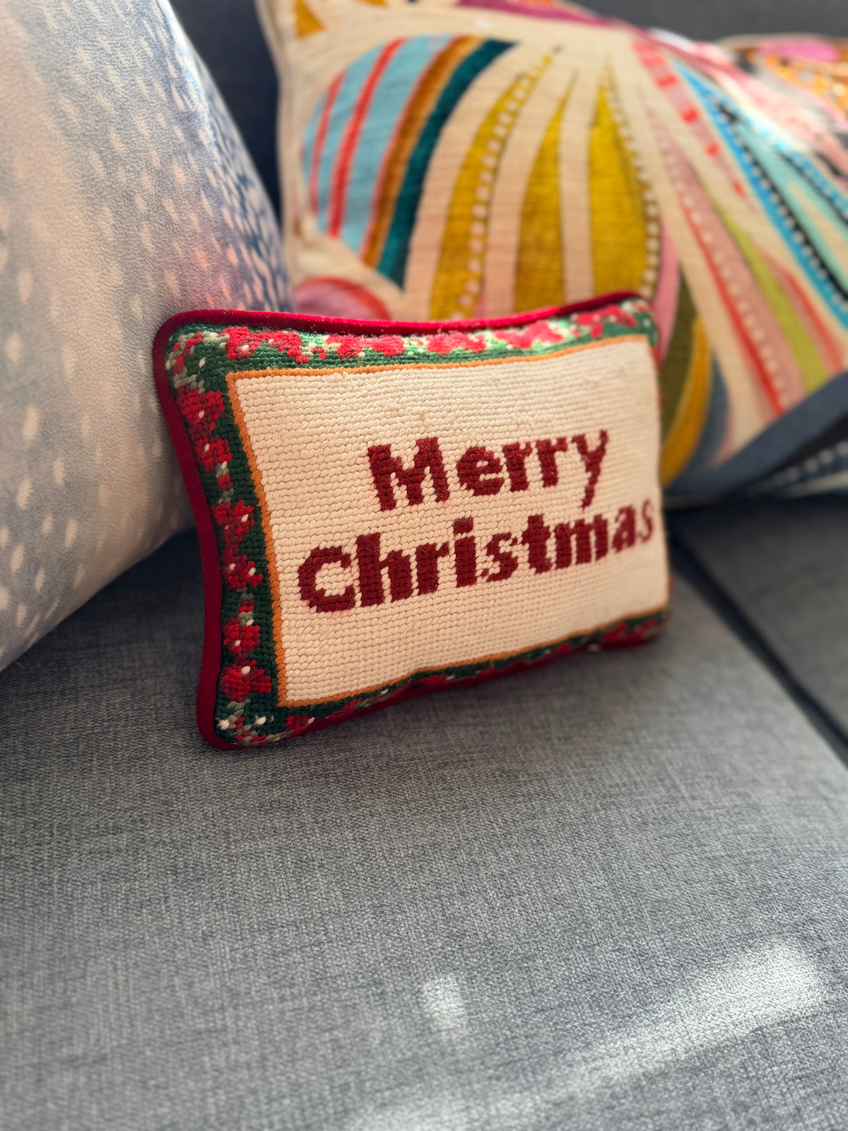 Needlepoint Christmas Pillow