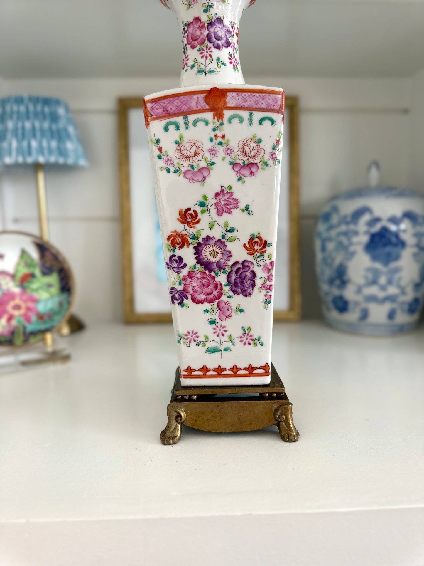 Antique Famille Rose Lamp