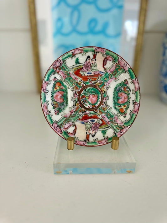 Rose Medallion porcelain plate