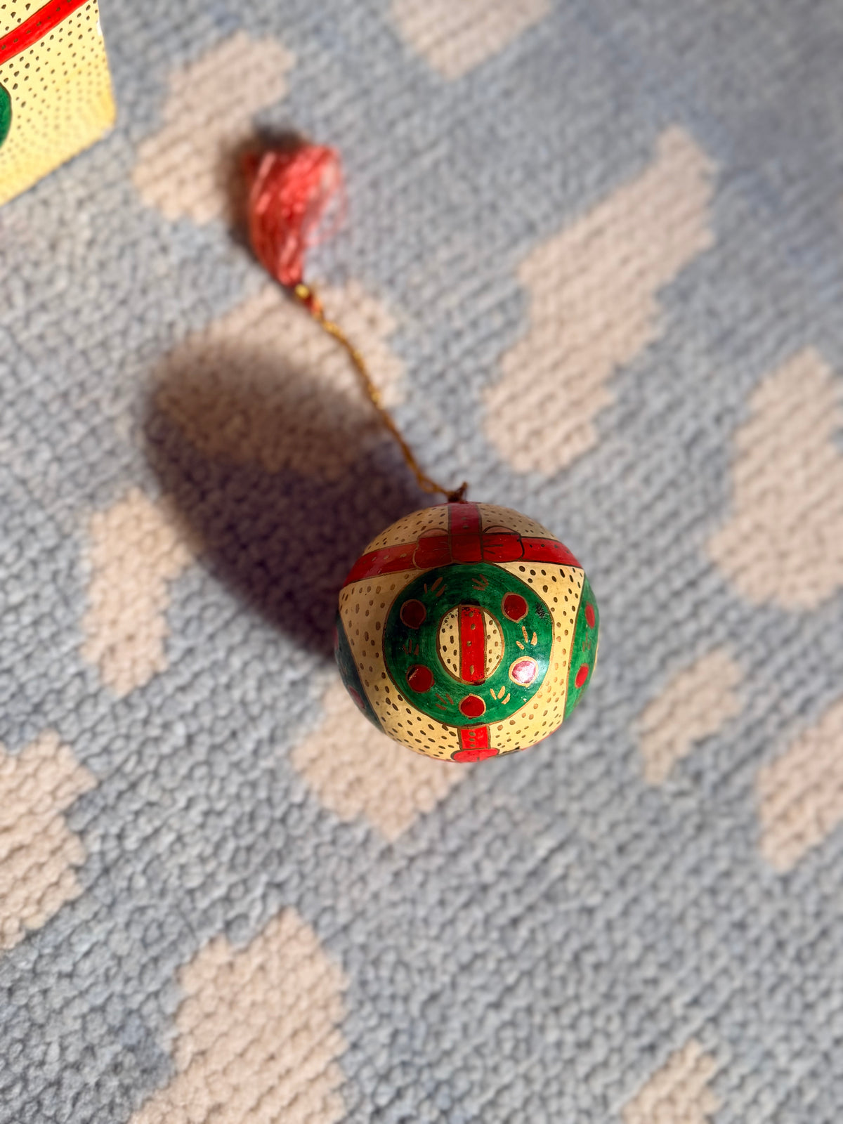 Hand painted Christmas Ornament with Matching Box