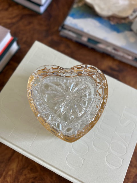 Cut Crystal Heart Shaped Casket