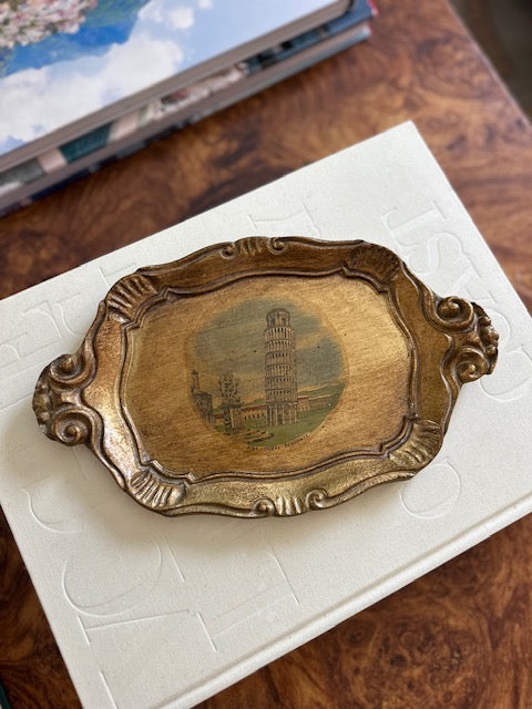 Florentine Tray with Tower of Pisa Detailing