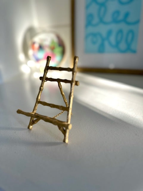 Brass Faux Bamboo Easel