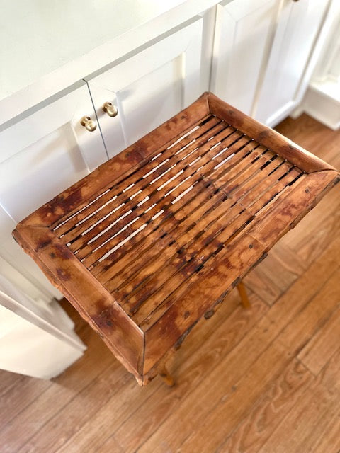 Burnt Bamboo Side Table