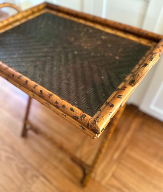 Burnt Bamboo Tray Table