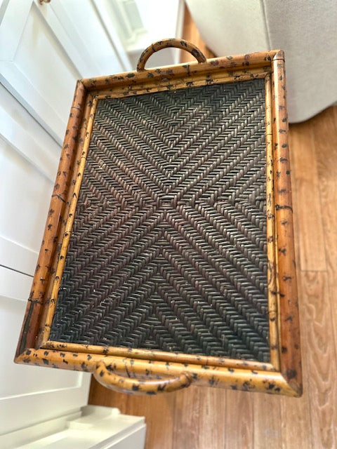 Burnt Bamboo Tray Table