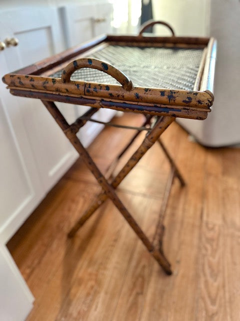 Burnt Bamboo Tray Table