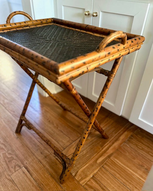 Burnt Bamboo Tray Table