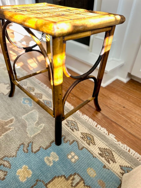 Burnt Bamboo Side Table