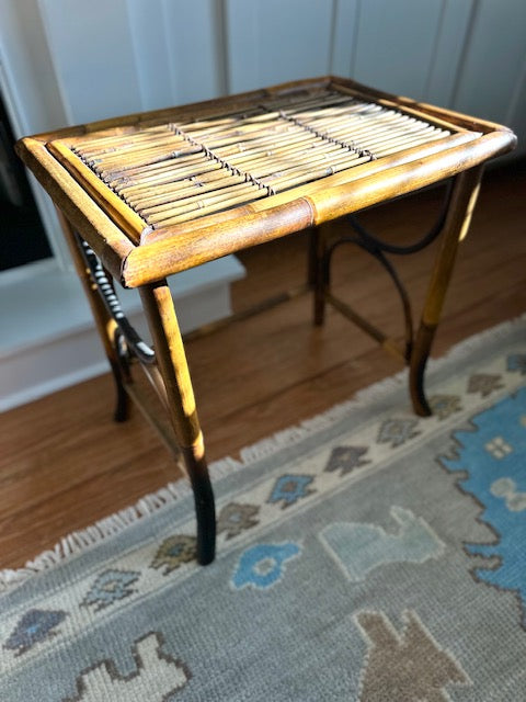Burnt Bamboo Side Table