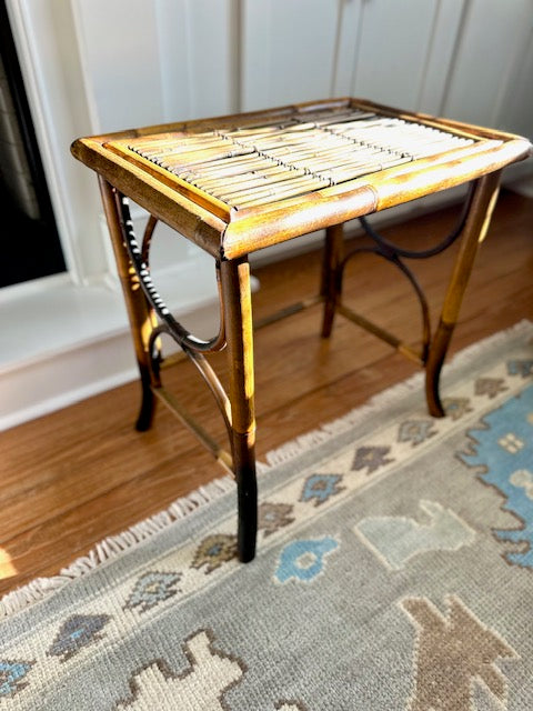 Burnt Bamboo Side Table