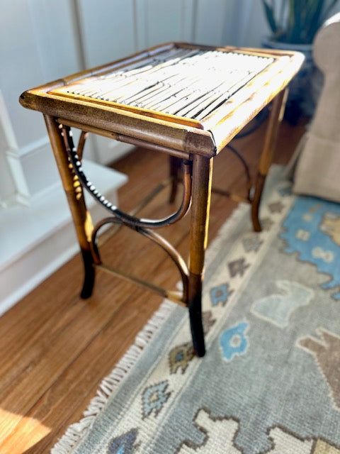 Burnt Bamboo Side Table