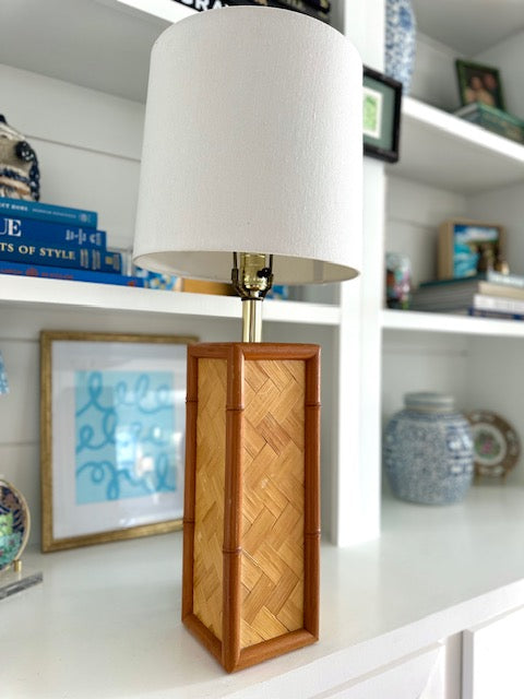 Faux Bamboo & Rattan Lamp