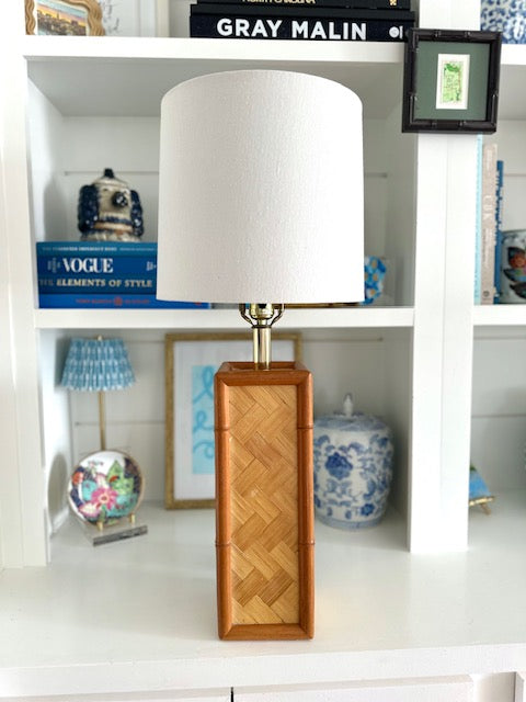 Faux Bamboo & Rattan Lamp